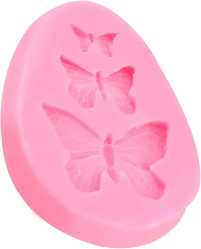 Vista 2 de Moldes de silicona con forma de mariposa para tartas de chocolate, herramienta de decoración para chocolate, dulces, gelatina, cubitos de hielo