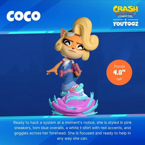 Vista 2 de Youtooz Crash Bandicoot Coco - Figura de vinilo de 4.8 pulgadas, figura coleccionable de vinilo de Coco de Crash Bandicoot Collection