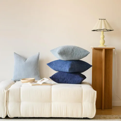 Vista 6 de LANANAS Fundas de almohada neutrales para sofá de 18x18 pulgadas, juego de 4 fundas decorativas de estilo granja boho para sala de estar, sofá