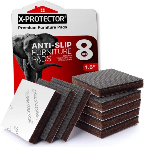 Vista 10 de X-Protector - Almohadillas antideslizantes para muebles, 8 piezas de goma de 1 x 4 pulgadas, tapones de patas de muebles para evitar deslizamientos
