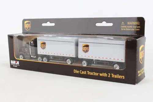 Vista 5 de Tractor con 2 remolques Daron UPS Die Cast