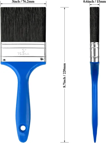 Vista 3 de King Origin - Brocha de pintura de 3 pulgadas, 1 paquete, pincel ancho para pintar paredes y superficies grandes, muebles, manualidades, pincel
