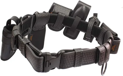 Vista 8 de Cinturón táctico de 10 en 1 para policía, equipo de seguridad, cinturón modular de aplicación de la ley con bolsillos Grande