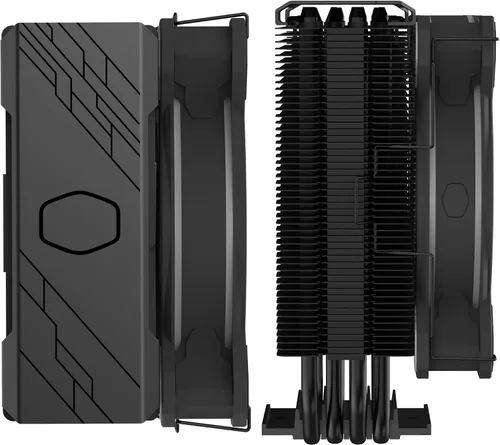 Vista 14 de Cooler Master Hyper 212 Halo Black enfriador de aire para CPU, ventilador PWM Halo² de 120 mm, ARGB de doble bucle, cubierta superior de aluminio, 4