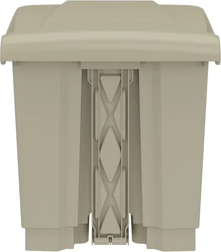 Vista 7 de Safco Cubo de basura de plástico para interiores, eliminación de manos libres, 8 galones, color marrón