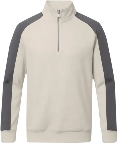 Vista 3 de Quarter Zip Pullover for Men, Color Block Long Sleeve Mock Neck, Athletic Sweatshirt for Fall and Winter