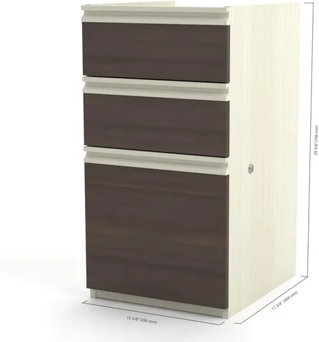Vista 3 de Bestar Prestige + Pedestal complemento, 16 W, chocolate blanco y Antigua
