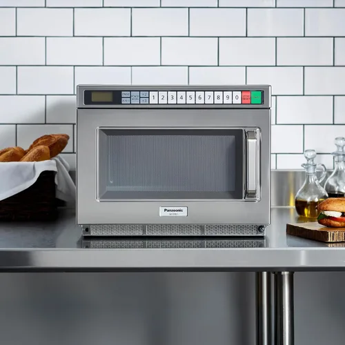 Vista 10 de Panasonic PRO1 - Horno de microondas comercial, resistente, 0.6 pies cúbicos de 2100 W, cocina de 5 etapas, pantalla LCD, acero inoxidable
