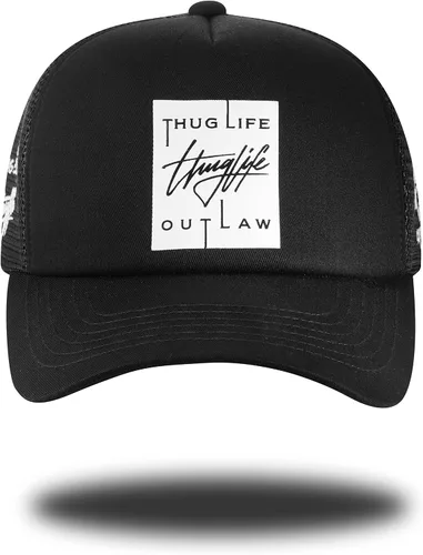 Vista 2 de Thuglife Rubber Box Patch Sport Outdoor Kpop Mesh Baseball Cap Foam Trucker Hat