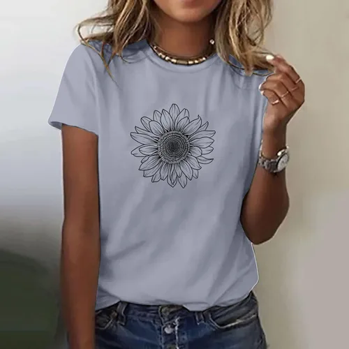 Vista 55 de Camiseta con estampado de animales para mujer, camiseta de libélula divertida, linda camiseta de manga corta, blusa de primavera 2023, camisas