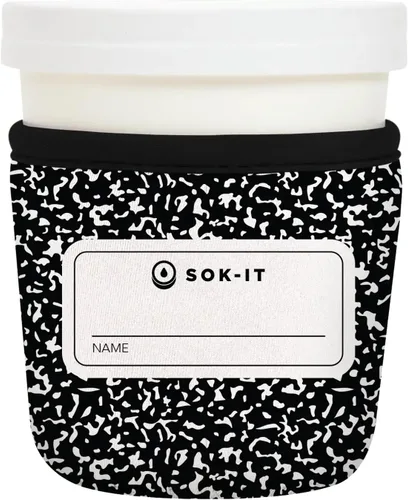 Vista 77 de Sok It IceCreamSok - Funda de neopreno aislada (flores abstractas, pintas de helado cónicas)