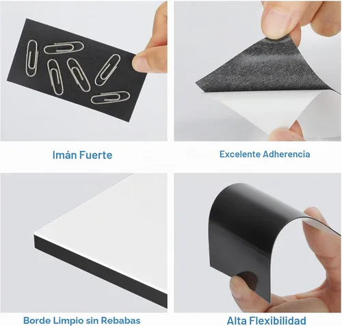 Vista 4 de MaxGear Paquete de 50 imanes para tarjetas de visita para despegar y pegar