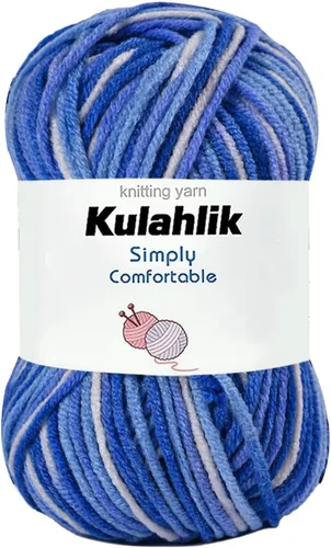 Vista 15 de 50g (1x50g) Hilo Acrílico para Crochet y Tejido, Hilo Degradado Colorido, 1 Rollo de Madejas, Hilo Acrílico Multicolor, Perfecto para Proyectos
