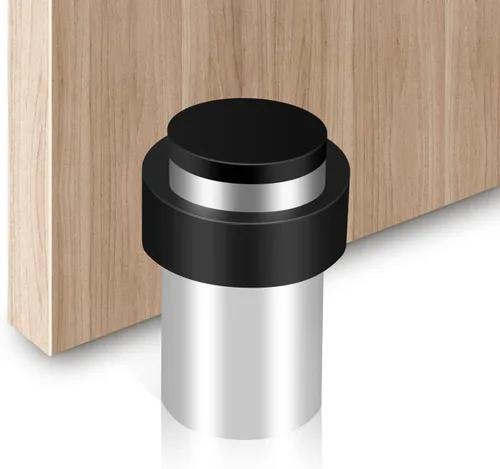 Vista 24 de KOLAKO Tope de puerta, tope de puerta de piso, negro para parte inferior de la puerta, 2 pulgadas (1.969 in), resistente, cilíndrico comercial