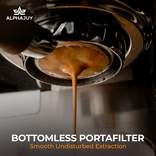 Vista 4 de Portafiltro sin fondo de 2.126 in compatible con Breville de 2.126 in con grabado único de la bandera de Estados Unidos, enriquece tu café espresso
