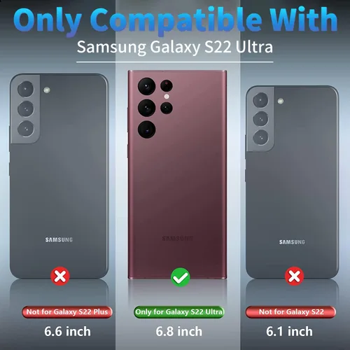 Vista 2 de Funda protectora resistente de doble capa para Samsung Galaxy S22 Ultra 5G, funda protectora resistente de doble capa, funda de absorción
