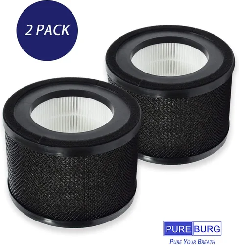 Vista 4 de PUREBURG Filtro de repuesto compatible con purificadores de aire TaoTronics TT-AP001, Gukify AP001 y VAVA VA-EE014, paquete de 2 unidades de carbón