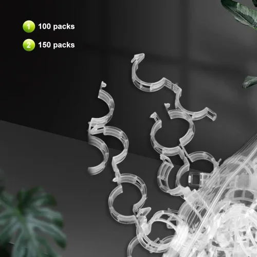 Vista 6 de Clip de plástico seguro para plantas, clips de soporte para plantas, clips de jardín para plantas trepadoras, clips de enrejado de plástico
