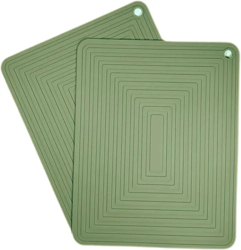 Vista 10 de Juego de salvamanteles de silicona, salvamanteles para platos calientes, ollas y sartenes calientes, 9 x 12 pulgadas, almohadillas calientes de A