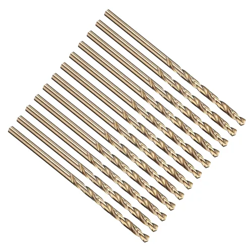 Vista 65 de PATIKIL Broca Jobber de 0.039 in, vástago recto M35 cobalto 5% acero de alta velocidad 135° acabado dorado para metal duro de acero inoxidable - 2