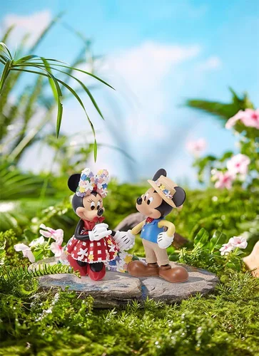 Vista 8 de Enesco Disney Showcase - Figura botánica de Mickey y Minnie Mouse tomados de la mano, 6.69 pulgadas, multicolor