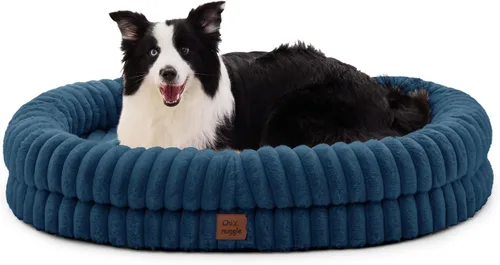 Vista 25 de Cama ortopédica para perro, funda lavable, sofá de piel Gris oscuro