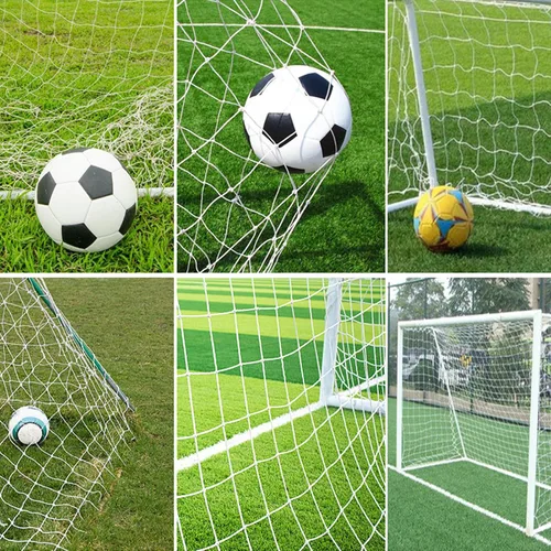 Vista 9 de Redes de portería de fútbol, red de fútbol de repuesto para deportes de 6 x 4 pies, 8 x 6 pies, 12 x 6 pies, 24 x 8 pies, no incluye postes