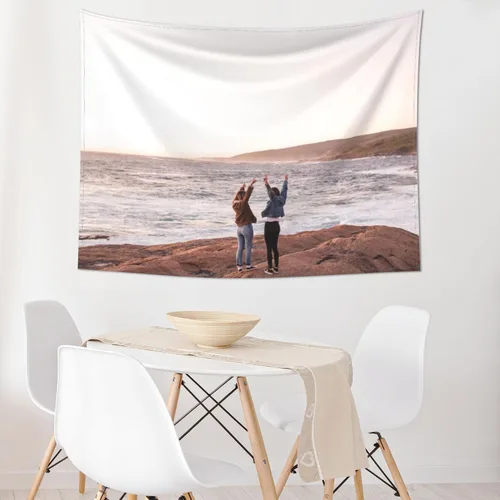 Vista 7 de Tapiz personalizado para cargar imágenes de boda, amor, recuerdo familiar, tapiz personalizado para el Día de la Madre, Día del Padre, tapiz