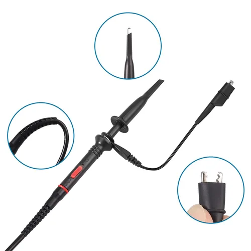 Vista 7 de Proster - Sonda de alcance de 200 MHz - P2200 1X/10X BNC con kit de mini grabber, paquete de 2