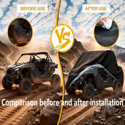 Vista 5 de Funda de motocicleta para todo tipo de clima, con tiras reflectantes compatibles con ATV genérica, cubierta utv compatible con ATV genérica