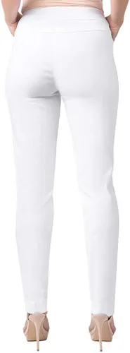 Vista 2 de Pantalones elásticos Vincenté para mujer con pierna recta y bolsillo frontal
