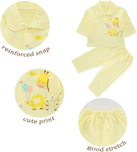 Vista 3 de okpuzee Conjunto de regalo de ropa para niña recién nacida de 18 piezas, ropa de bebé de 0 a 3 meses, Amarillo