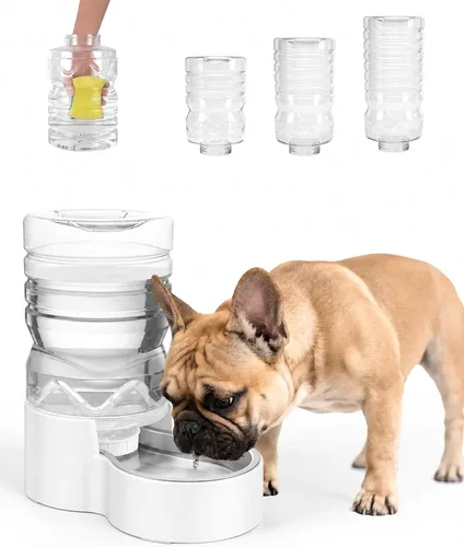 Vista 14 de Heouvo Dispensador de agua para gatos con gravedad de 1.3 galones