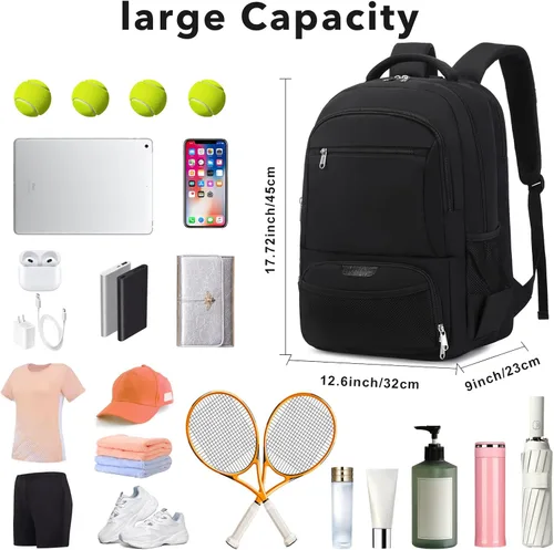 Vista 2 de ACESAK Mochila de Tenis Bolsa de Tenis para Mujeres Hombres - Bolsa de Tenis Capacidad para 2 Raquetas, Bádminton Squash, Paletas Pelotas Pickleball