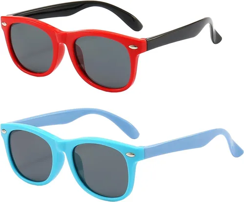Vista 28 de FANNYGO Paquete de 3 lentes de sol polarizados para niños y niñas de 3 a 10 años Negro