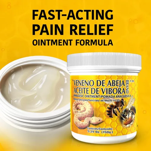 Vista 2 de Veneno de Abeja Ungüento calmante – Crema tópica de confort para tensión muscular, molestias articulares y dolores cotidianos – Alivio de acción