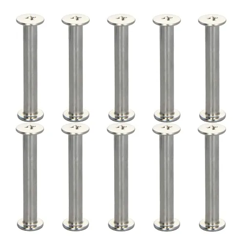 Vista 12 de 25 juegos de pernos de tornillo aptos para orificios de 3/16 pulgadas (0.197 in) de diámetro, hebilla de cinturón hembra M5x6mm, pernos