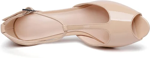 Vista 4 de Zamikoo Sandalias de tacón de aguja para mujer, con correa al tobillo, zapatos de vestir