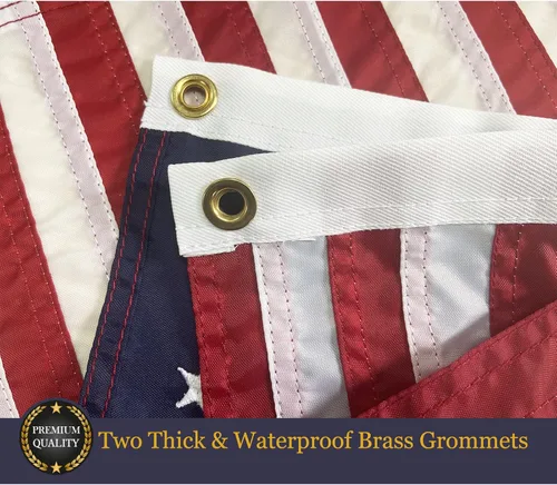 Vista 4 de Homissor Bandera de barco de bandera de yate de Estados Unidos, 12 x 18 pulgadas, banderas náuticas bordadas con ancla y estrellas de alta
