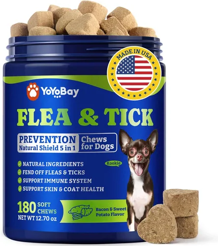 Vista 12 de Prevención de pulgas y garrapatas para perros masticables, píldoras orales para pulgas, suplemento para perros