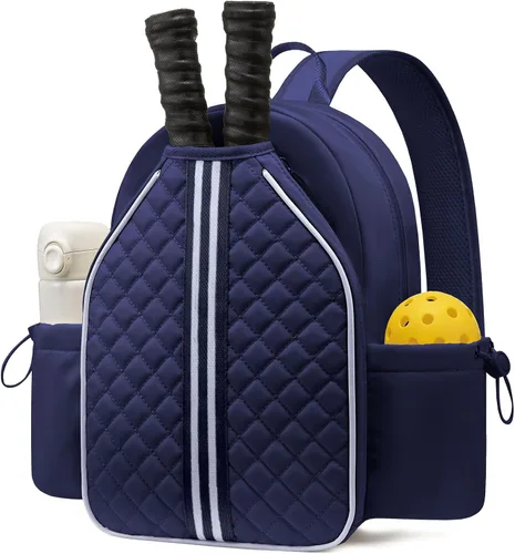 Vista 8 de Mochilas de pickleball Sucipi para mujeres: ligeras, de hombro y elegante mochila estilo acolchado con bolsa para raqueta de pickleball