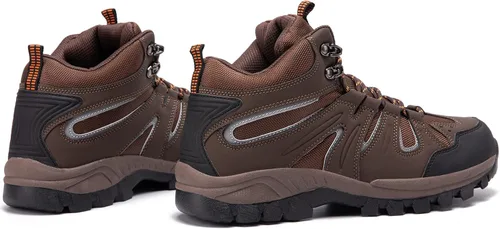 Vista 7 de HIKLDK Botas de senderismo para hombre, ligeras, transpirables, antideslizantes, para actividades al aire libre