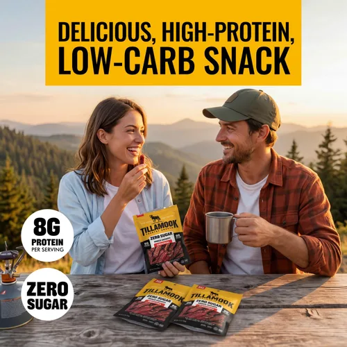 Vista 3 de Tillamook Country Smoker Zero Sugar Original Keto Friendly Salchichas ahumadas, 10 onzas (paquete de 2)