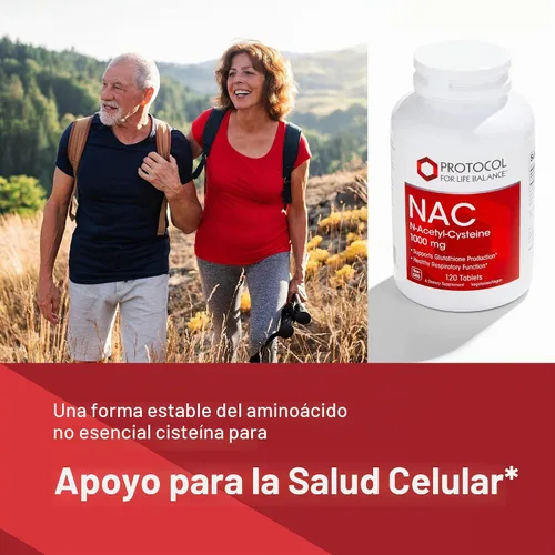 Vista 3 de Protocolo para Life Balance NAC 1000 mg, Respiratorio*, 120 Tabs