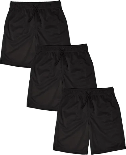 Vista 38 de Andrew Scott Pantalones cortos deportivos de baloncesto para niños con rendimiento activo y estilo de malla, varios paquetes