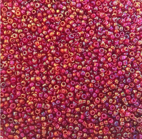Vista 8 de Tamaño de las cuentas de semillas: 11/0 50 gr / 1.76 oz (ámbar plateado forrado)