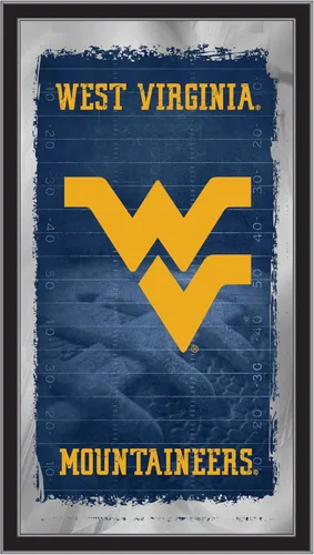 Vista 28 de Espejo de fútbol Appalachian State de 15" x 26" por Holland Bar Stool Company Appalachian State University