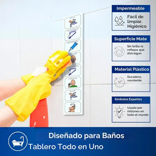 Vista 5 de Horario visual de cepillado de dientes para autismo, Tabla de cepillado