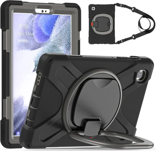 Vista 104 de 360 Rotation Case for Galaxy Tab ActivePro/Tab Active4 Pro/Active 5 Pro 10.1" Sturdy Cover Rotate Ring Stand Shoulder Carrying Strap Hand Strap