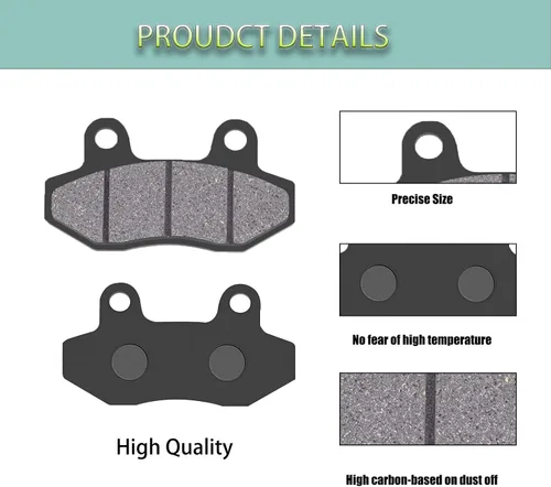 Vista 3 de Juego de 2 pares de pastillas de freno para 150cc 200cc 250cc ATV Dirt Bike Pit Bike Go Kart, Yerf-Dog Spiderbox 150cc GX150 go kart Gy6 49cc 50cc